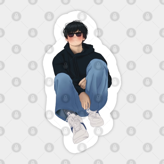 Kim taehyung Sticker by Dsanstudio